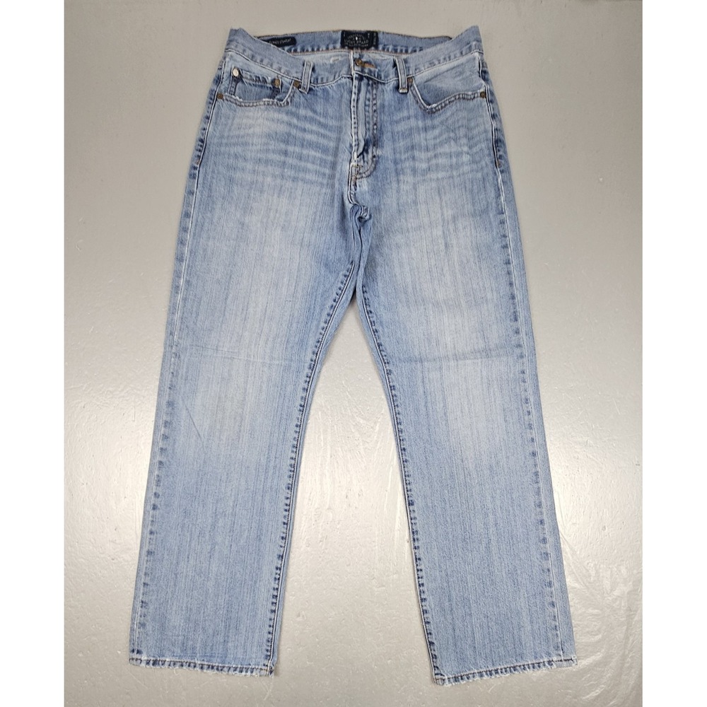 Lucky Brand Jeans Mens 34x32 Blue 181 Relaxed Straight  Light Wash Denim